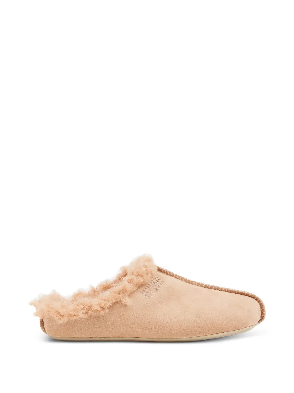 Tan sandals, side view