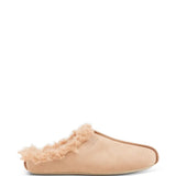 Tan sandals, side view