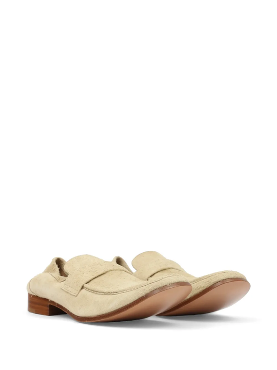 tan loafers-mules,side view
