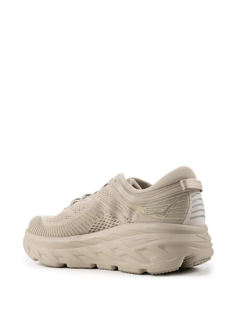 Tan shoes, side view