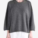 Grey knitwear, front view
