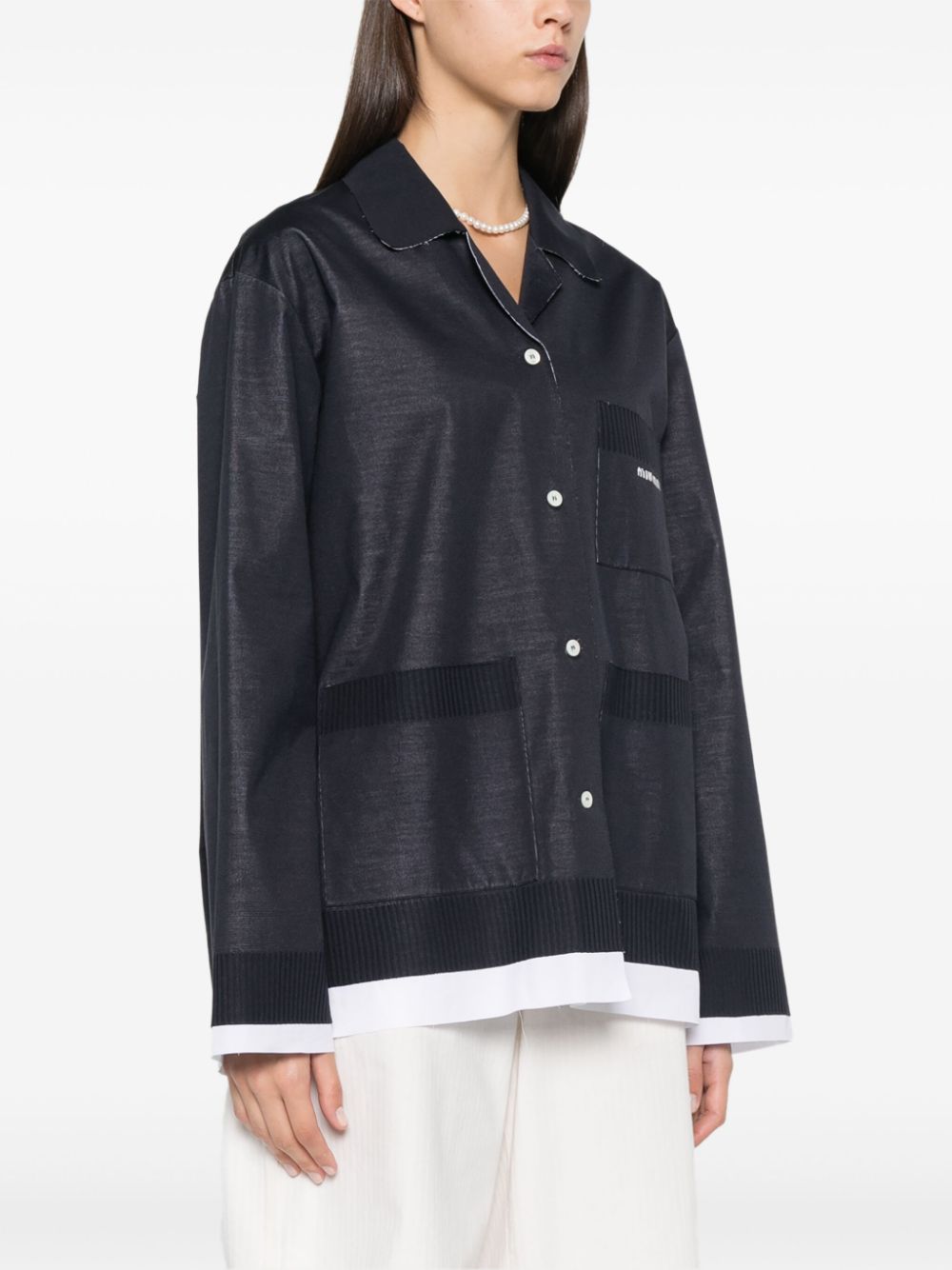 MIU MIU - Women Raw Hem Camp Collar Shirt