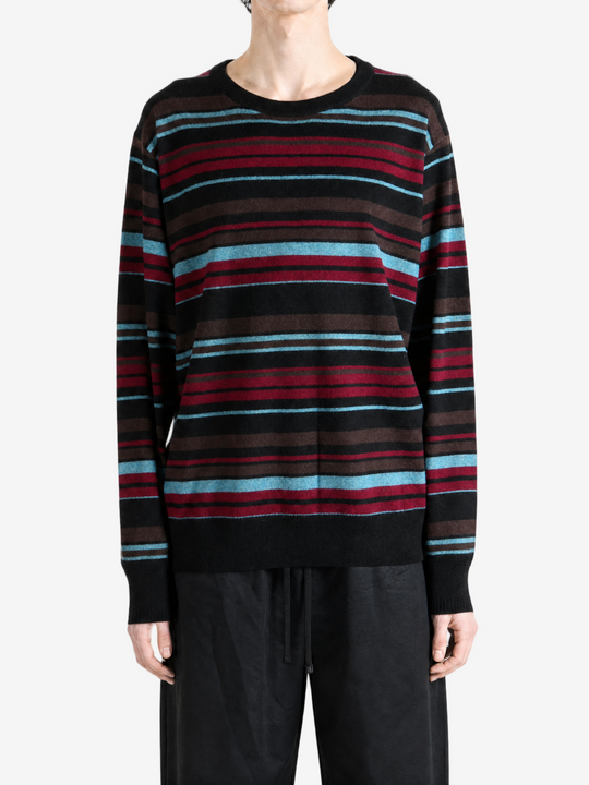 Black knitwear, full body view