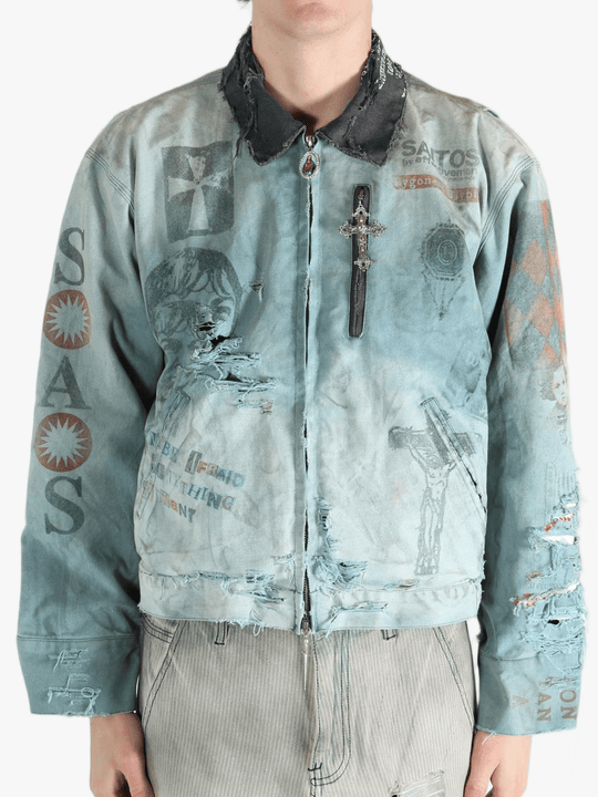 Grey jacket worn by a person, showing the jacket's fit
