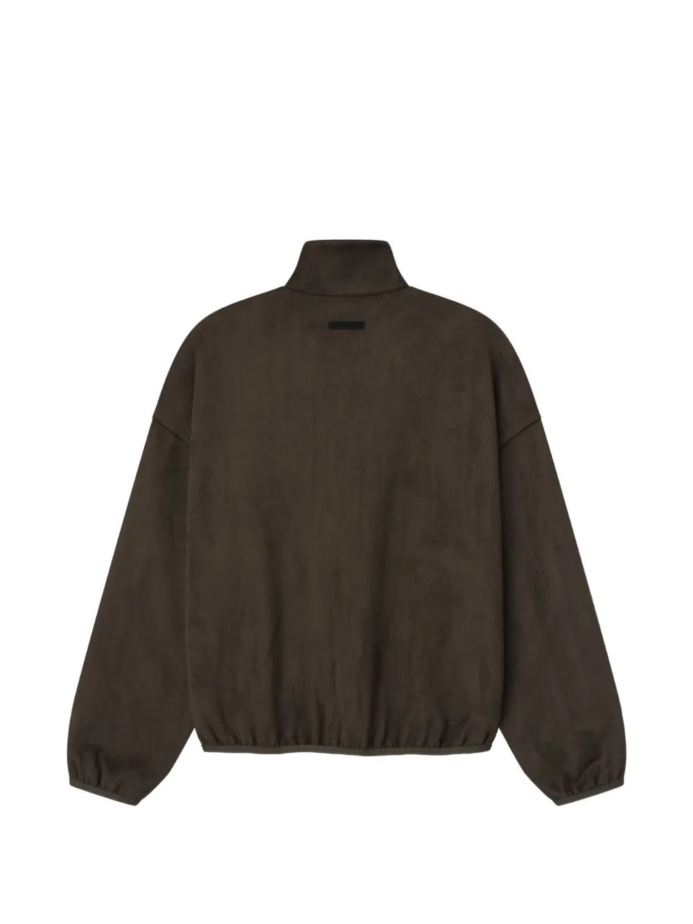 Brown jacket, back view showing slim fit