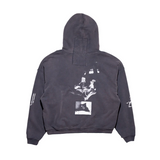 Black hoodie, back view