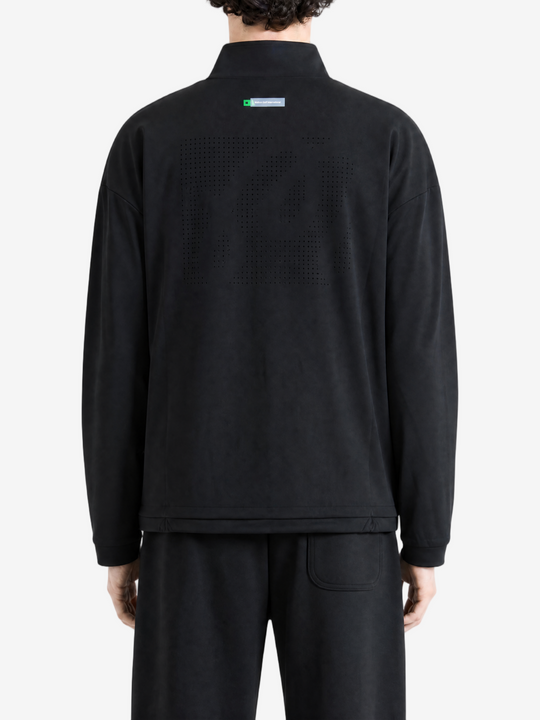 Black hoodie, full body view