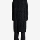Black knitwear, full body view