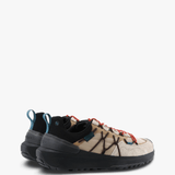 Tan shoes, side view