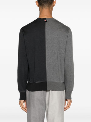 THOM BROWNE - Men Crew Neck Sweatshirt With Contrast Stitching