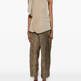 Tan jacktes,full body view