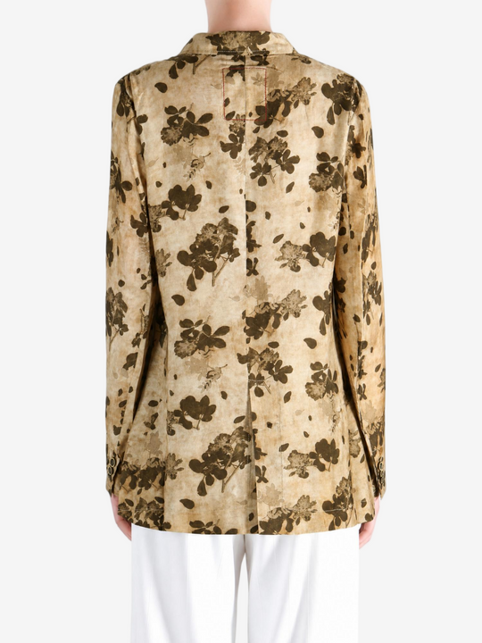 Tan jacket, full body view