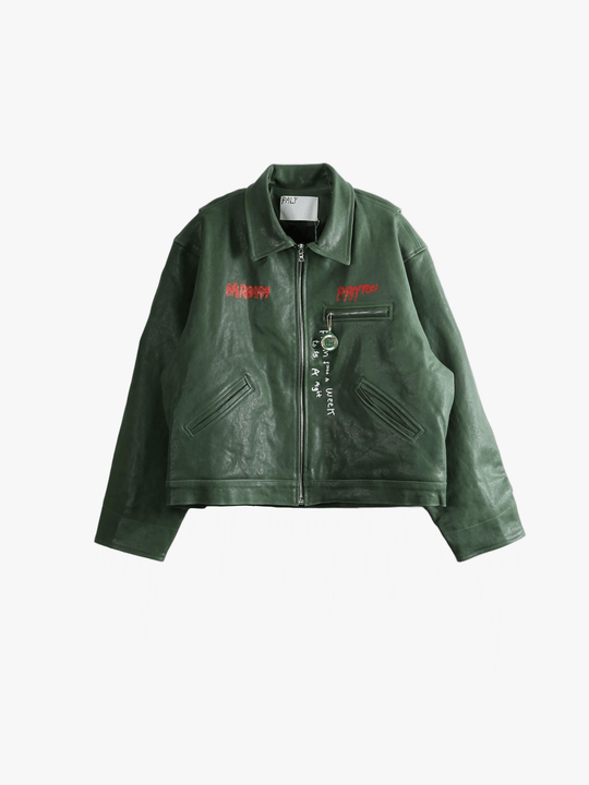 Green jacket, front view