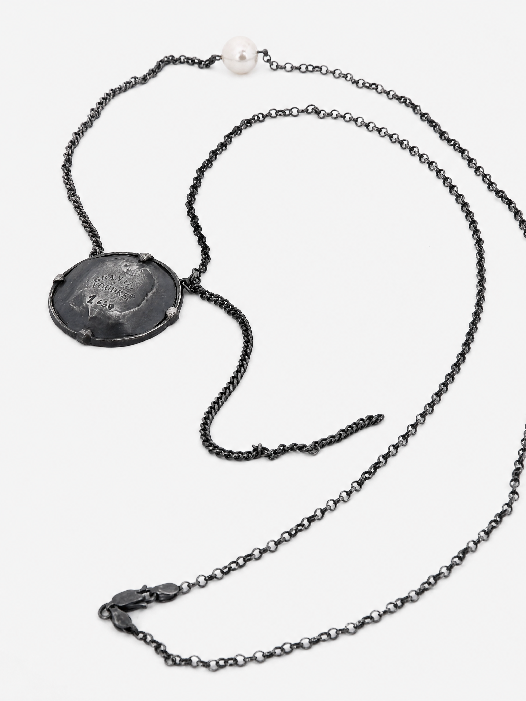 Grey jewelry, front view