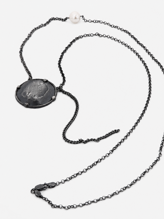 Grey jewelry, front view