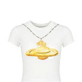 White t-shirt, front view