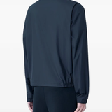 blue jackets-coats worn by a person,show the jackets-coats fit