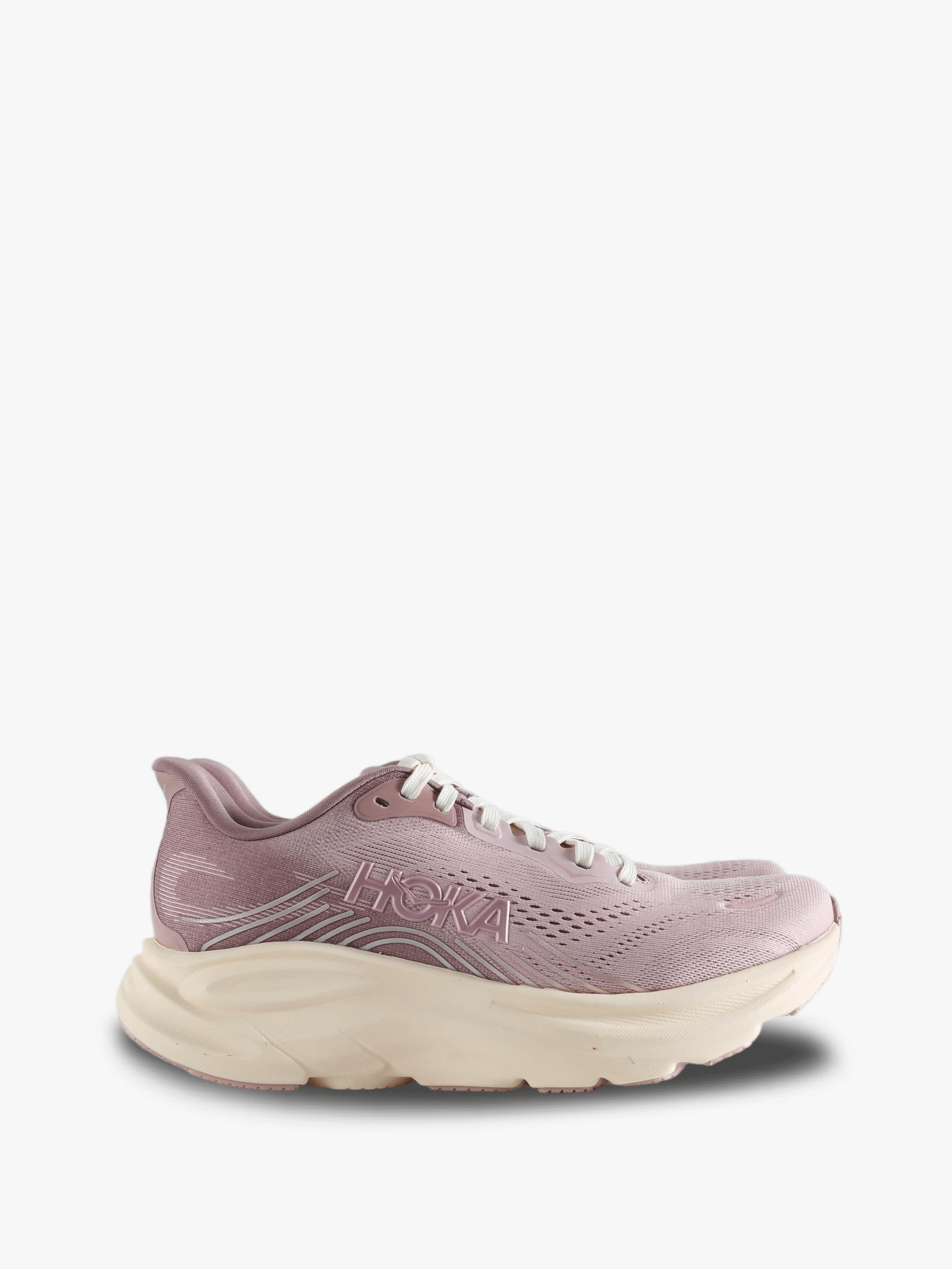 Pink shoes, side view
