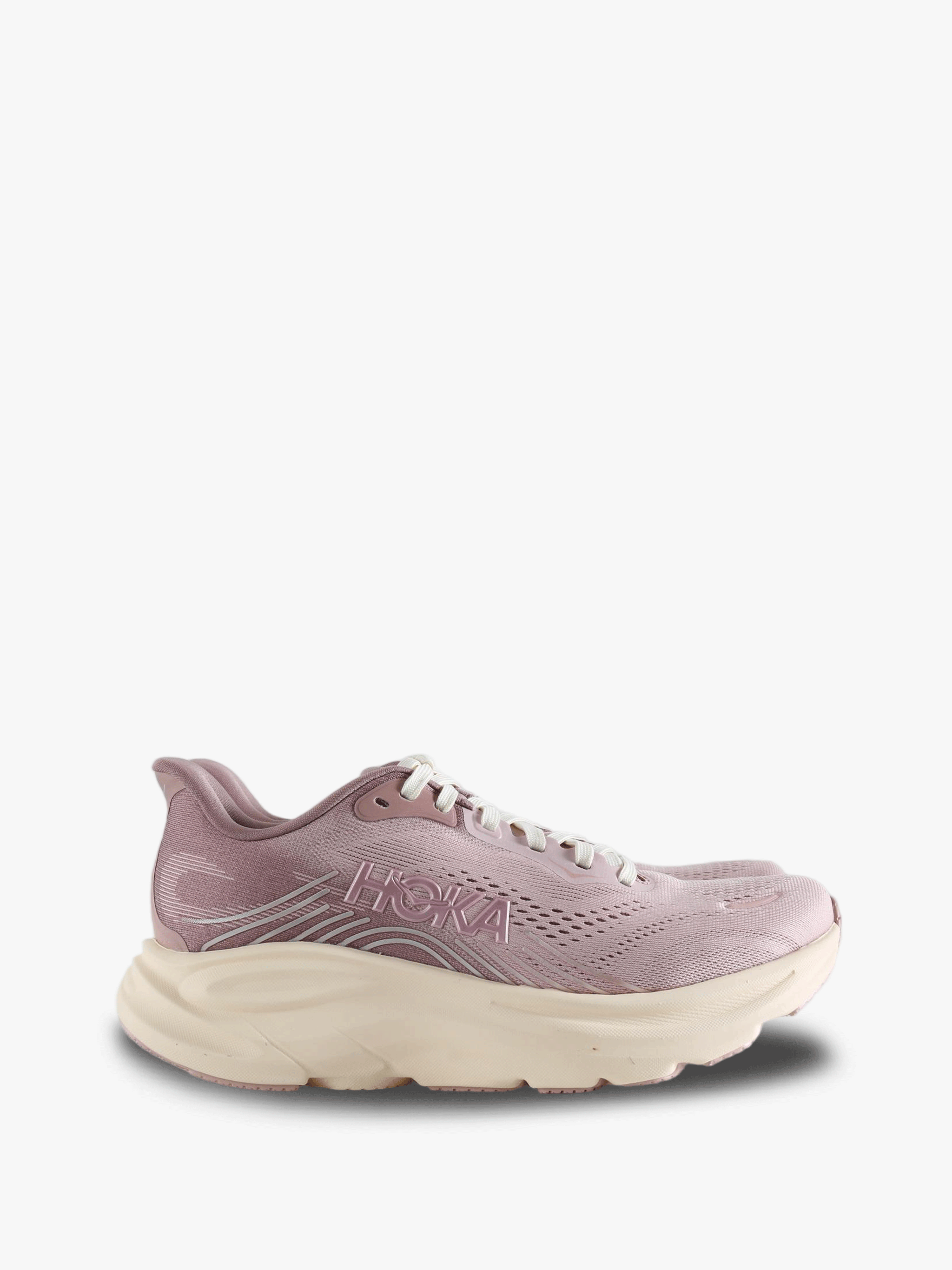 Pink shoes, side view