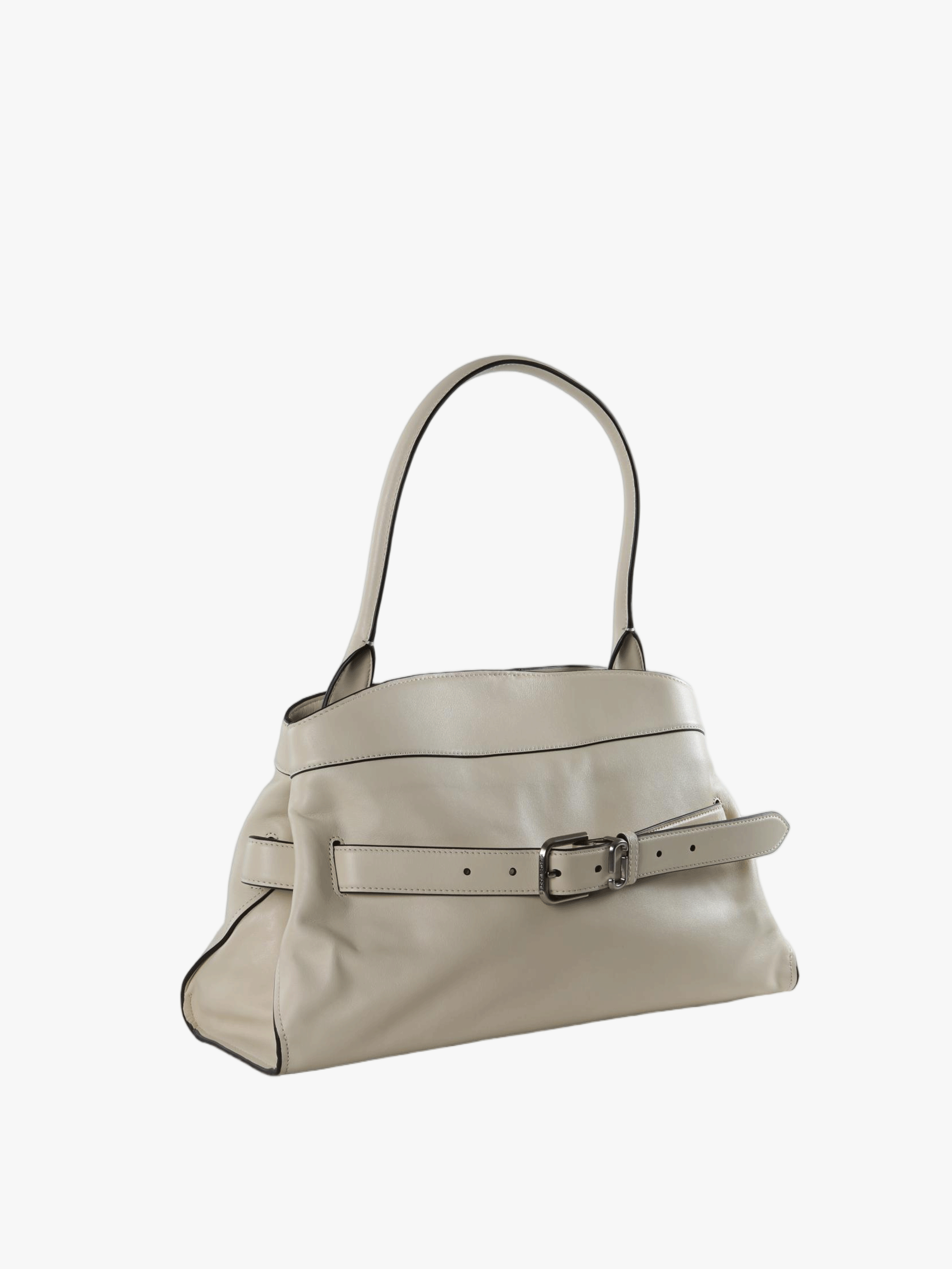 Tan bag, front view