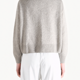 Grey knitwear, full body view