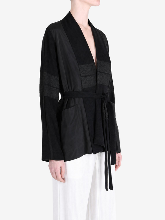 Black jacket, full body view