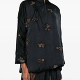 Black jackets worn by a person, showing the jackets fit