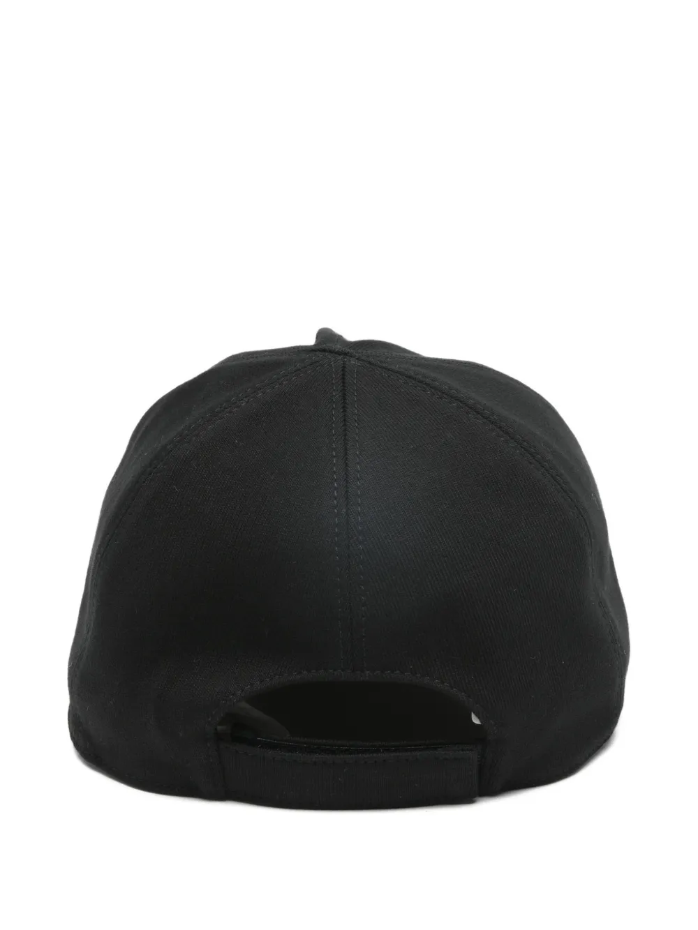 Black cap, back view