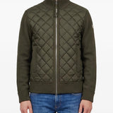 Green knitwear, full body view