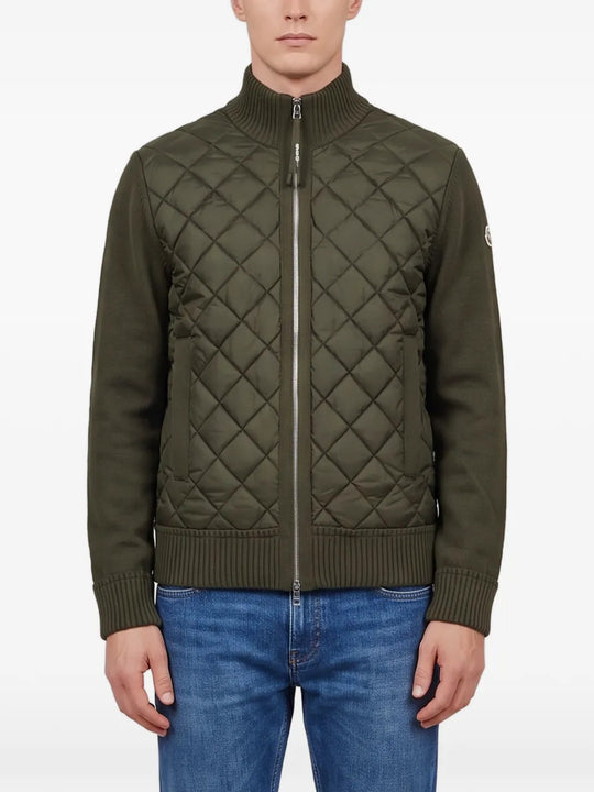 Green knitwear, full body view