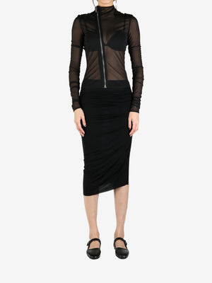 Black coat, full body view