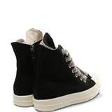 Black sneakers, back view