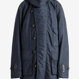 Navy jacket, front view