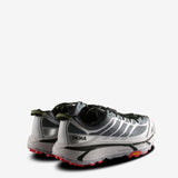 Gray sneakers, back view