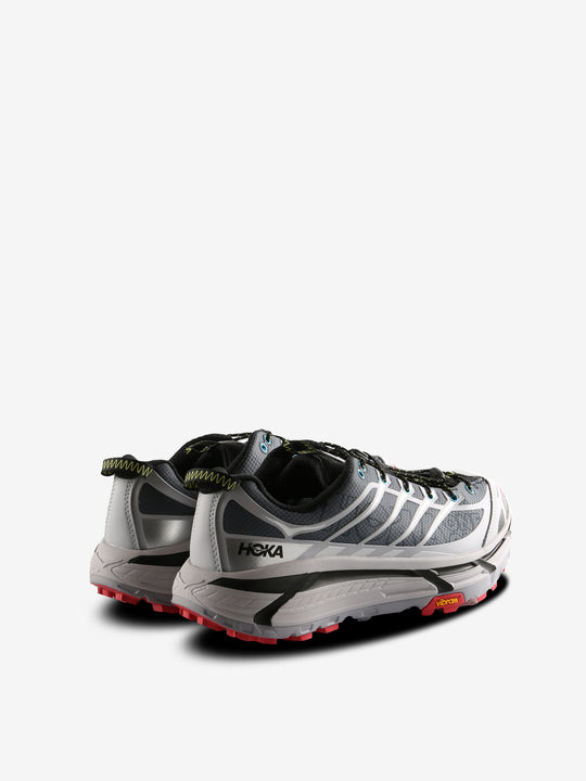 Gray sneakers, back view