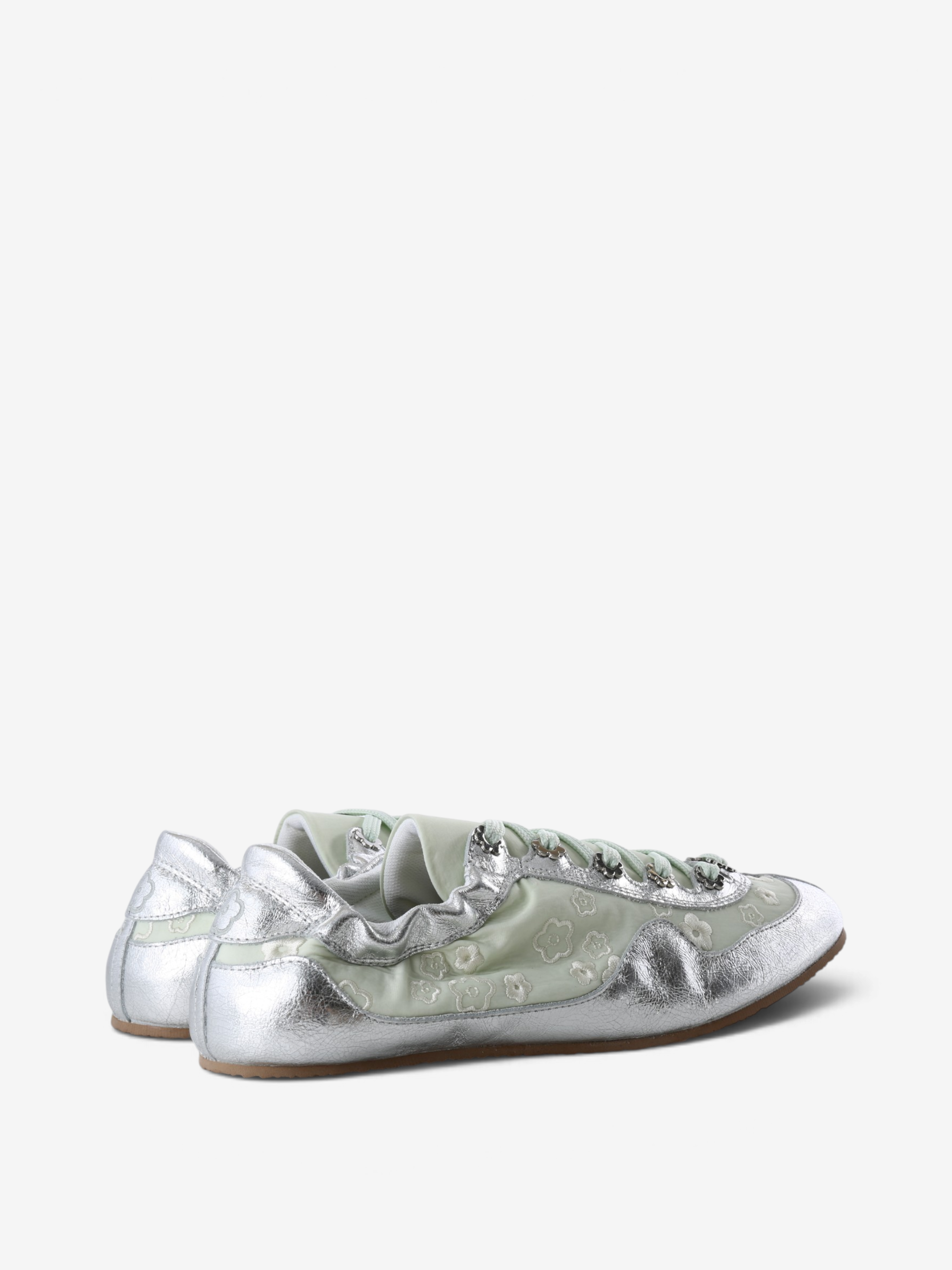 Green shoes, side view