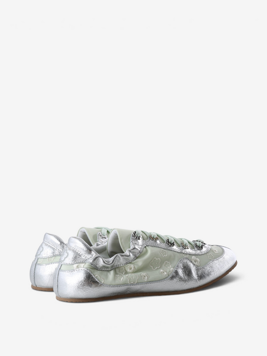 Green shoes, side view