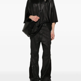 Black t-shirt, full body view