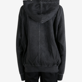 Black hoodie, full body view