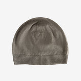 Gray knit beanie,back view