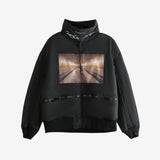 Black coat, front view