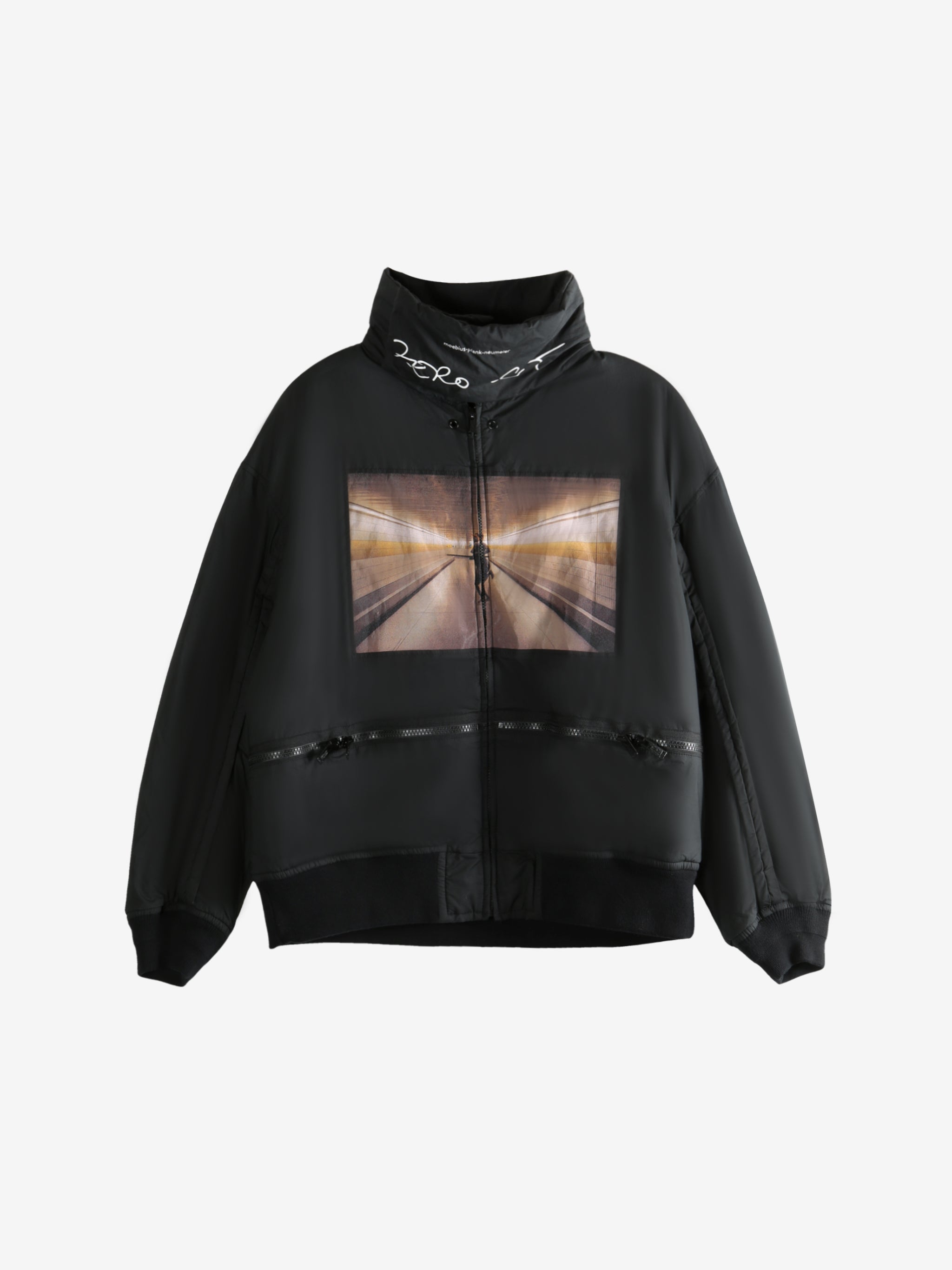 Black coat, front view