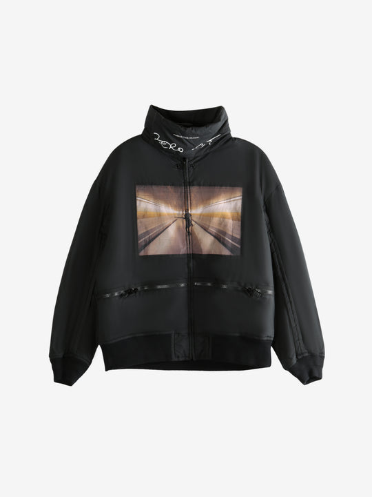 Black coat, front view