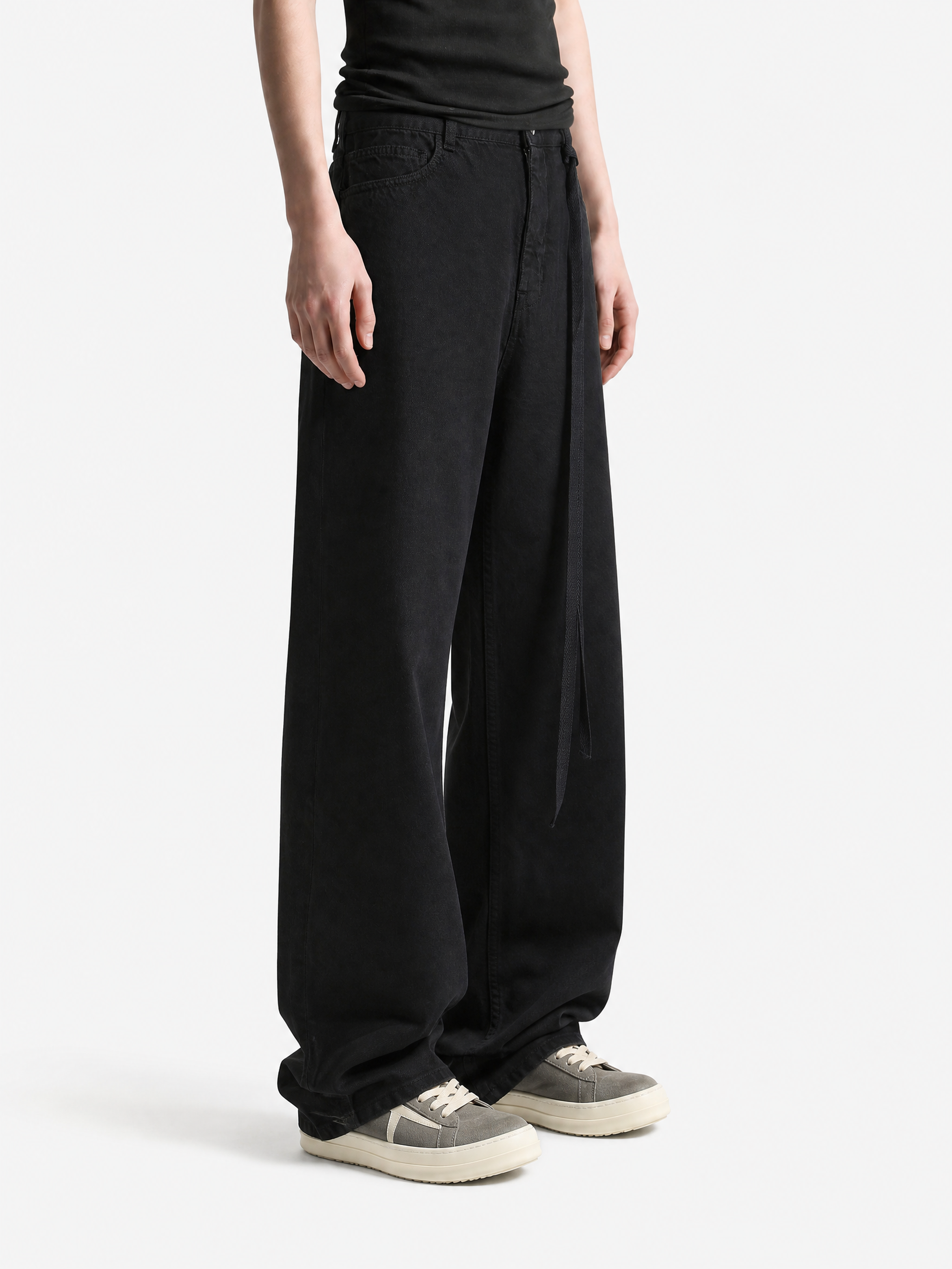 Black pants, full body view