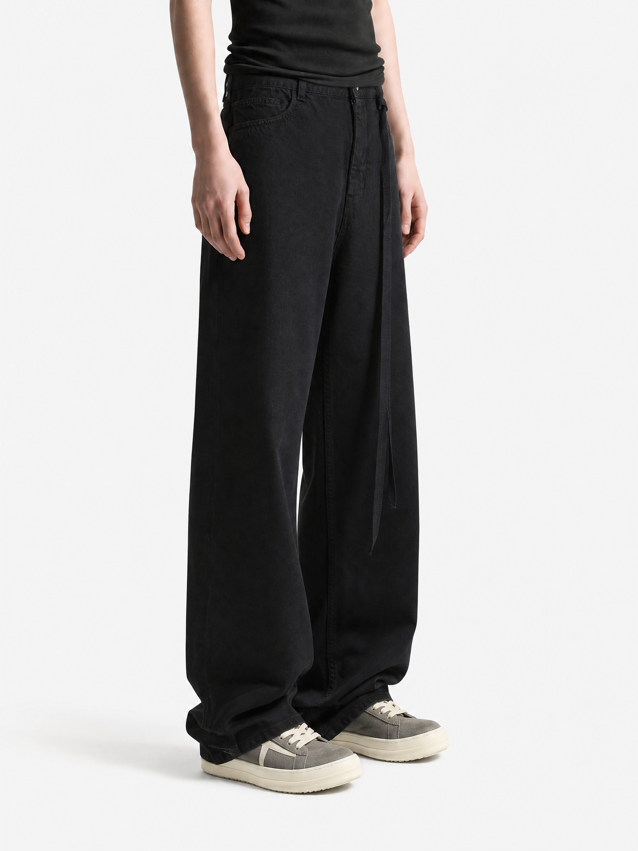 Black pants, full body view