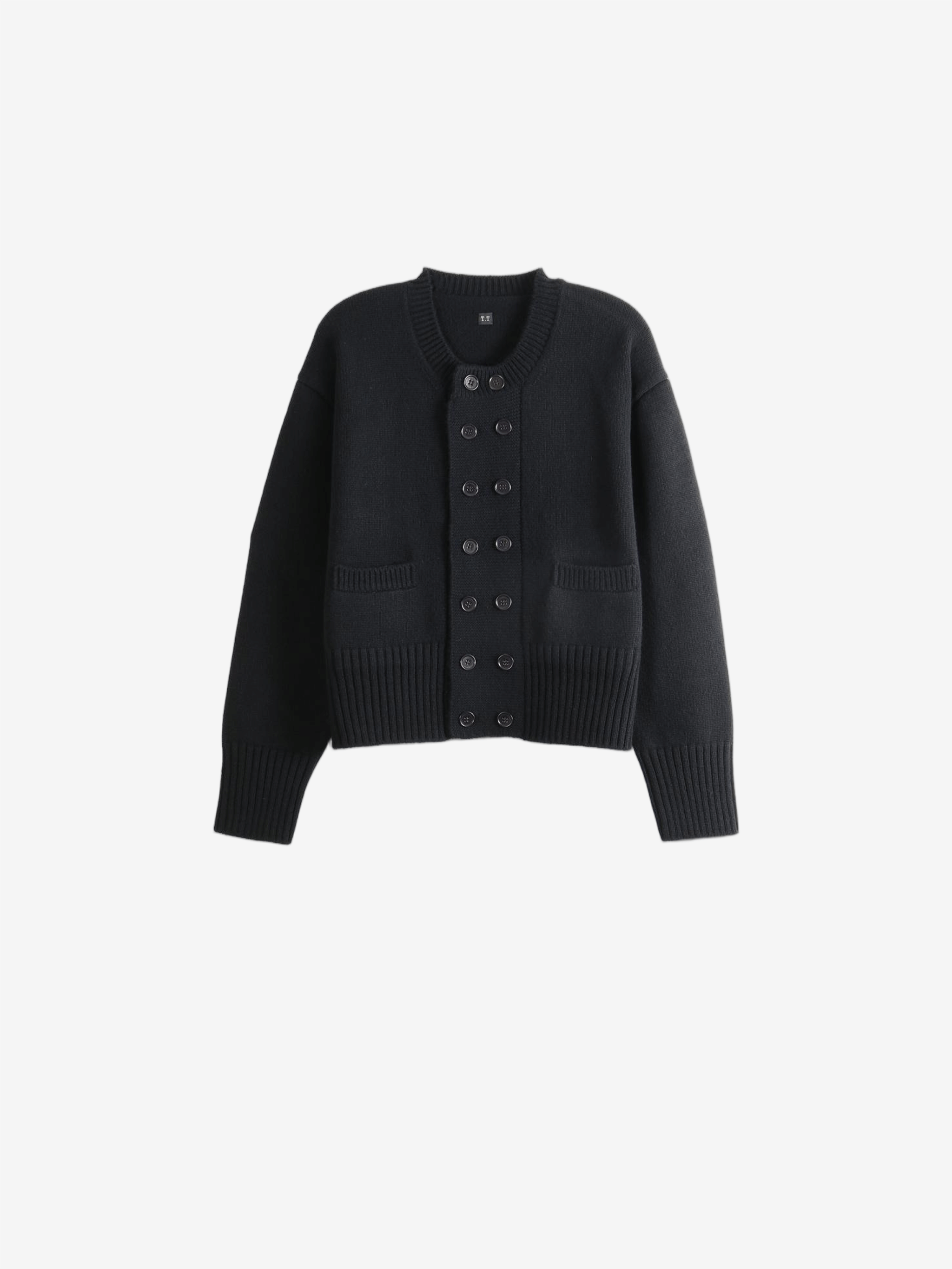 Black knitwear, front view
