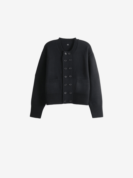 Black knitwear, front view