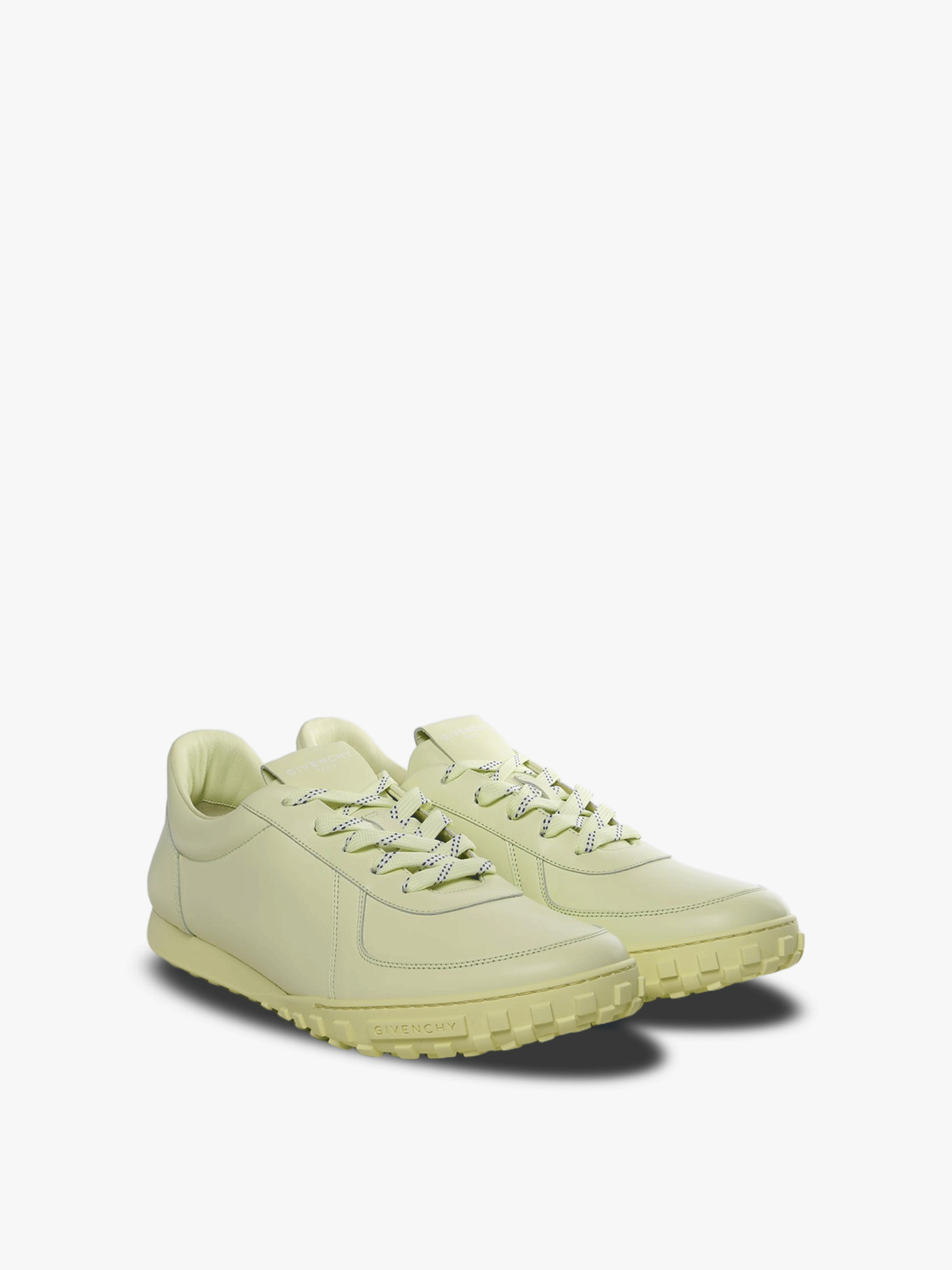 Green sneakers, front view