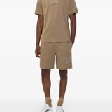 Brown shorts, full body view