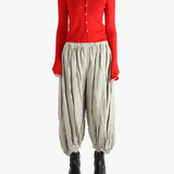 Red knitwear, full body view